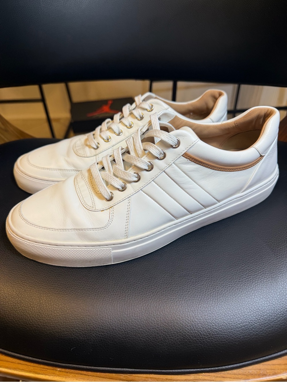 Bally Heider Sneakers in white calf leather size 10